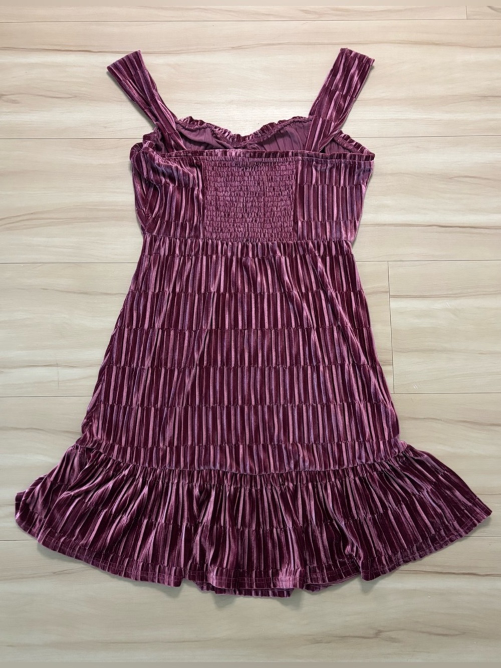 Betsey Johnson Velvet Velour Party Dress in Mauve Pink - Size XL - Picture 3 of 6